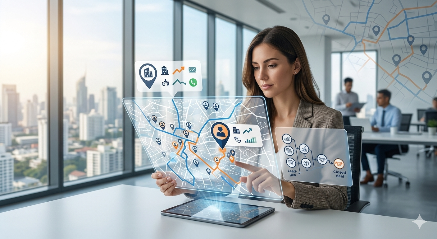 Profissional usando o Target B2B
